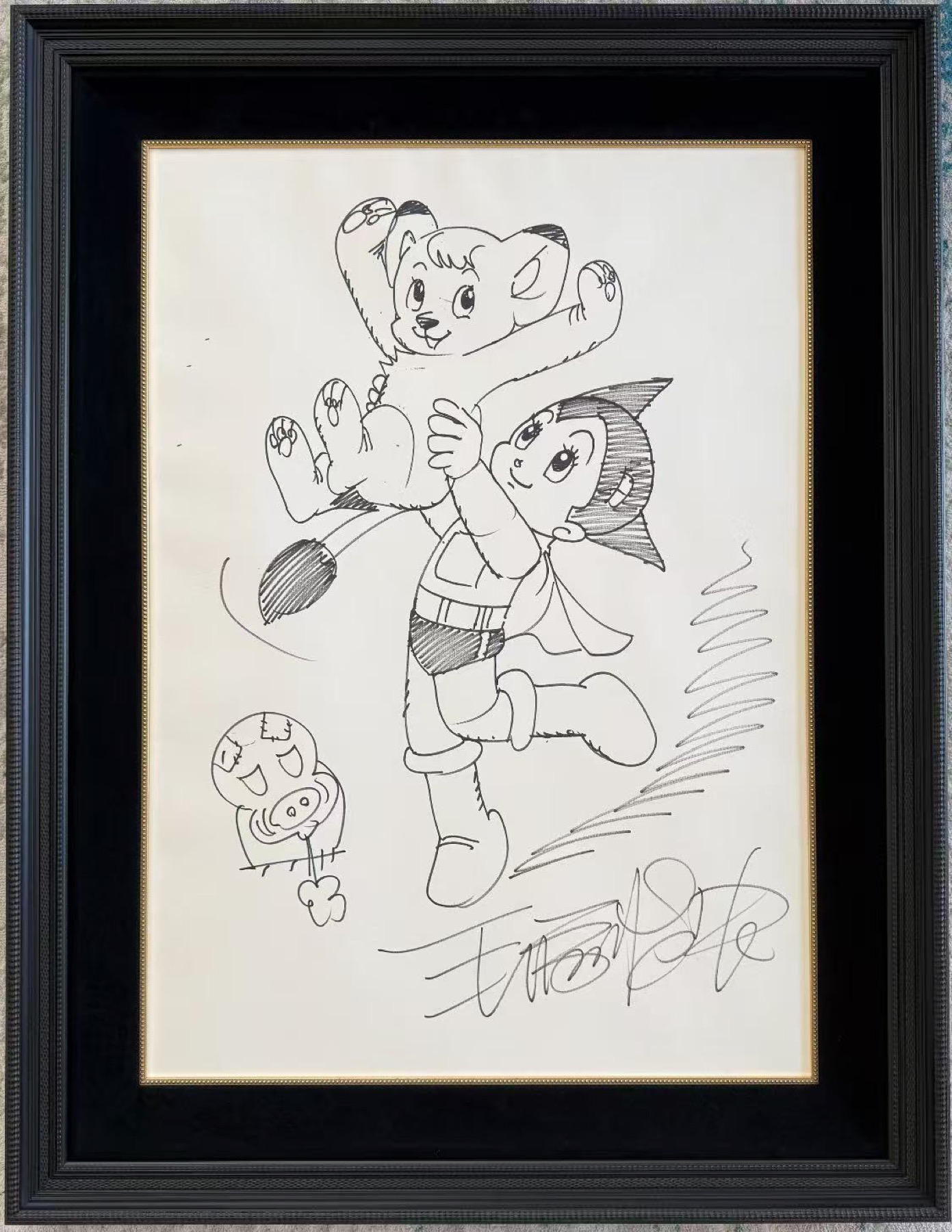 Framed original genga drawing example