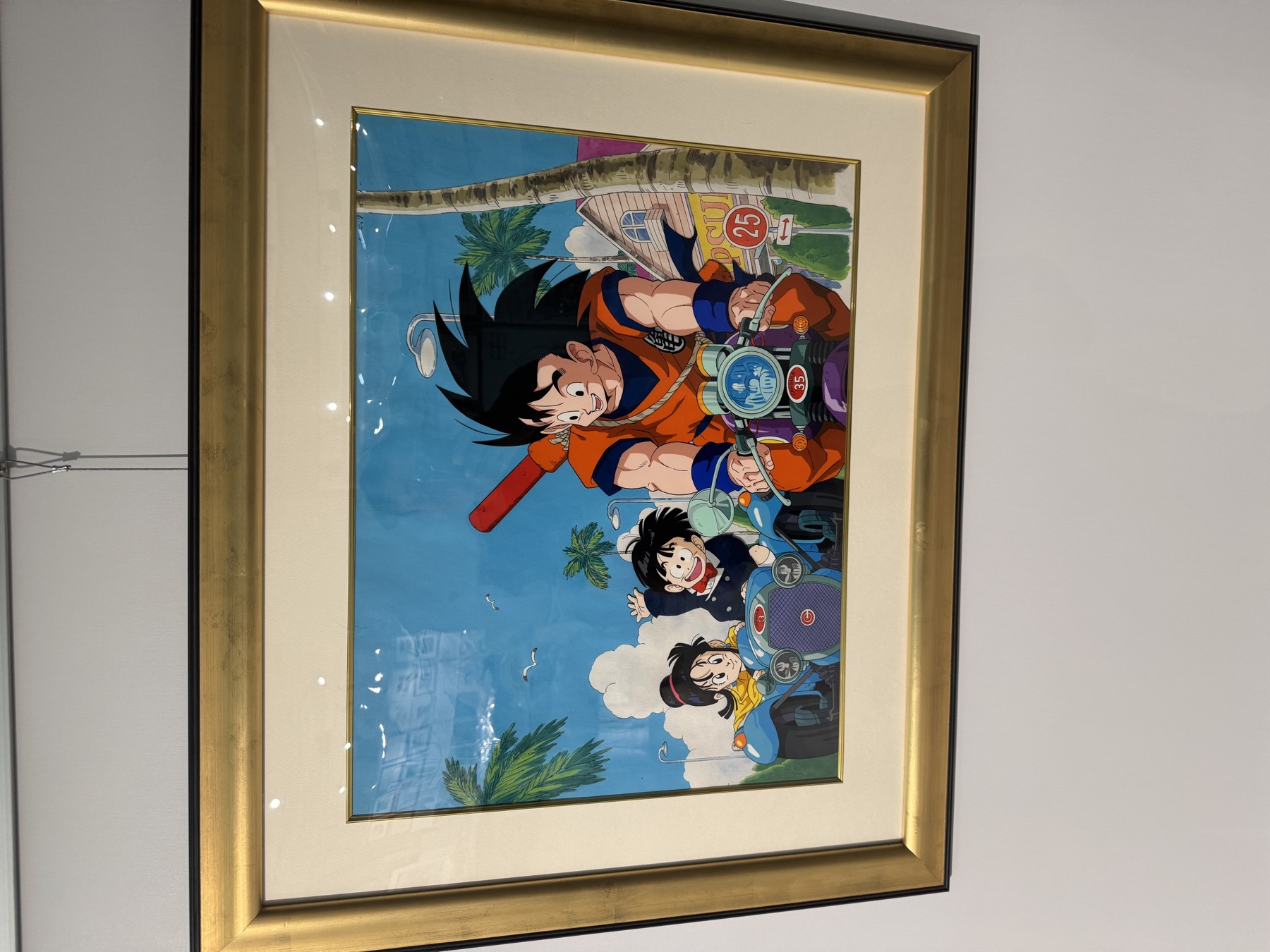Framed anime original art