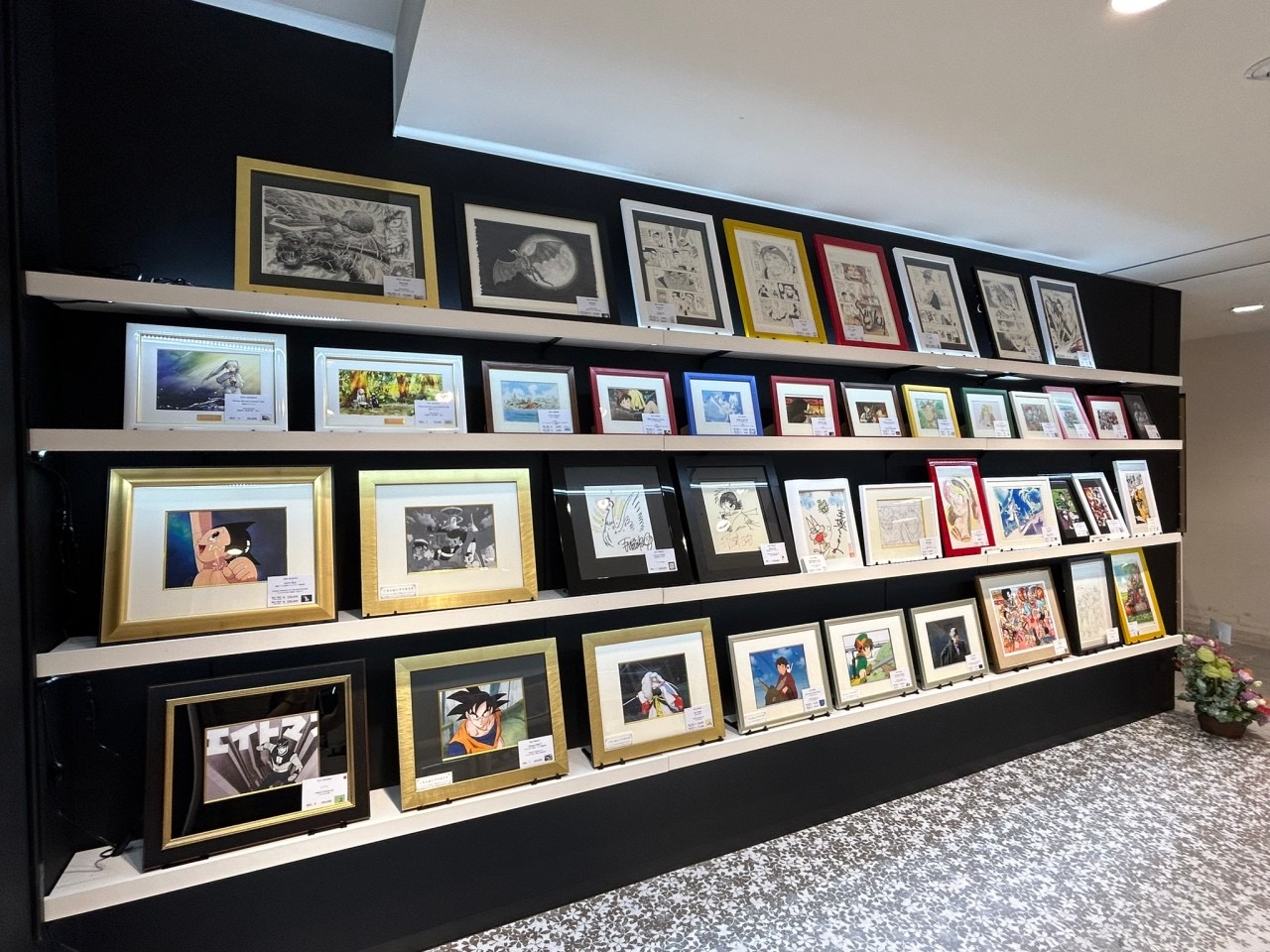Anime art gallery store interior